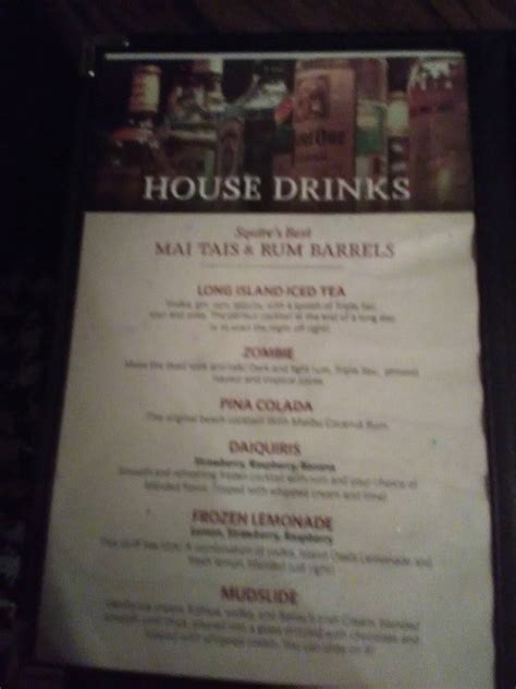 Menu at The Village Squire (McHenry) pub & bar, .